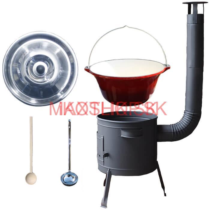 Liatinový kotlík so smaltovanou úpravou 16 L + nízka kotlina 36 PLUS 600