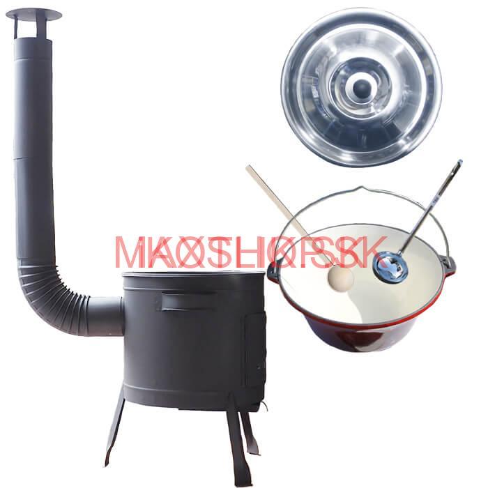 Liatinový kotlík so smaltovanou úpravou 16 L + nízka kotlina 36 PLUS 600