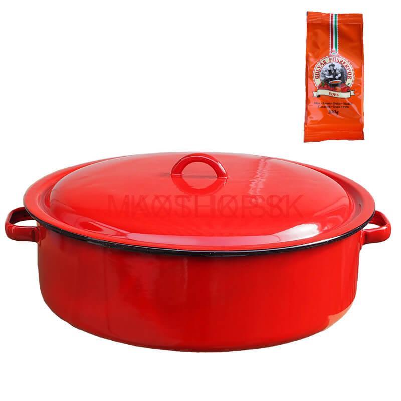 Smaltovaný kastról s pokrievkou 20 L CLASSIC + paprikové korenie na guláš