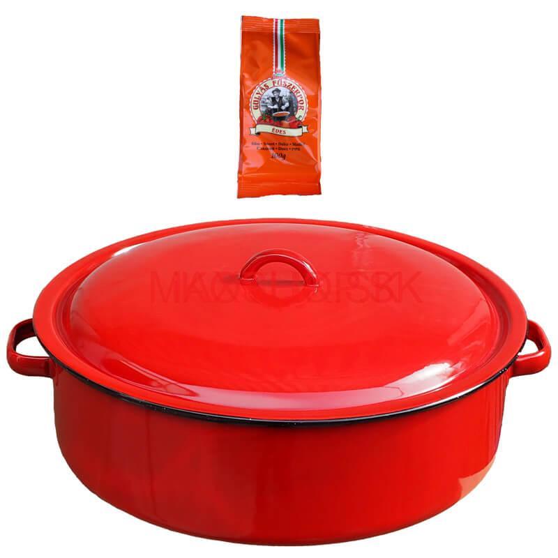 Smaltovaný kastról s pokrievkou 20 L CLASSIC + paprikové korenie na guláš