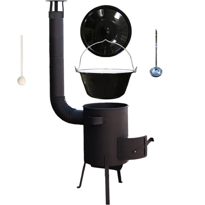 Smaltovaný kotlík 25 L + žiaruvzdorná kotlina 45 PLUS 600 4 MM