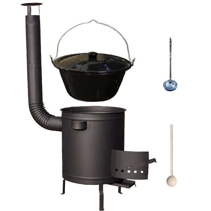 Smaltovaný kotlík 13 L (1,2 mm) + hrubostenná (1,5 mm) a žiaruvzdorná kotlina 36 PLUS 600