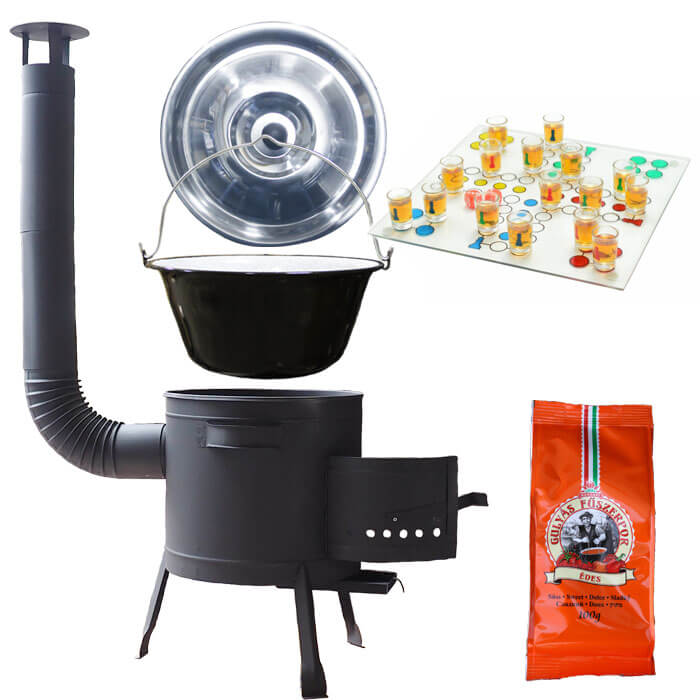 Smaltovaný kotlík 25 L (1,2 mm) + korenie + človeče pi už + nízka žiaruvzdorná kotlina 42 PLUS 600