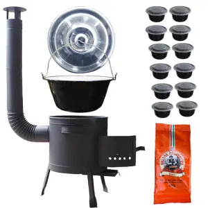 Smaltovaný kotlík 25 L (1,2 mm) + hrubostenná (1,5 mm) žiaruvzdorná kotlina BALKY STRONG 42 PLUS 600 + misky 12 ks + paprikové korenie na guláš 100 g