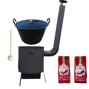 Smaltovaný kotol 70 L na zabíjačku + žiaruvzdorná kotlina 53 PLUS 600 4 MM + sladká a štipľavá paprika + vareška