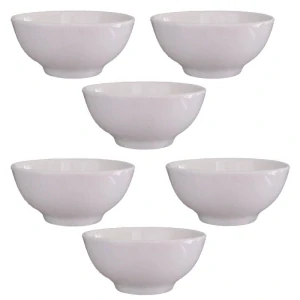 Keramické misky na servírovanie gulášu 15 cm 6 ks biele