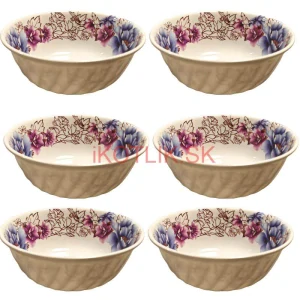 Plastová miska s kvetinovým vzorom (750 ml) – teraz v sade 6 kusov!