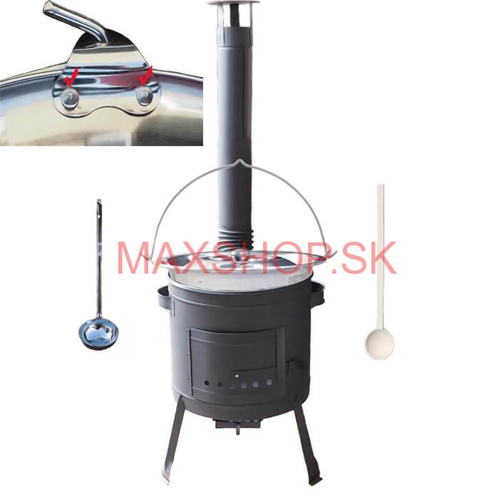 Kotlíkový gulášový set 42 PLUS 600 + nerezový kotlík 20 L (0,8 mm)