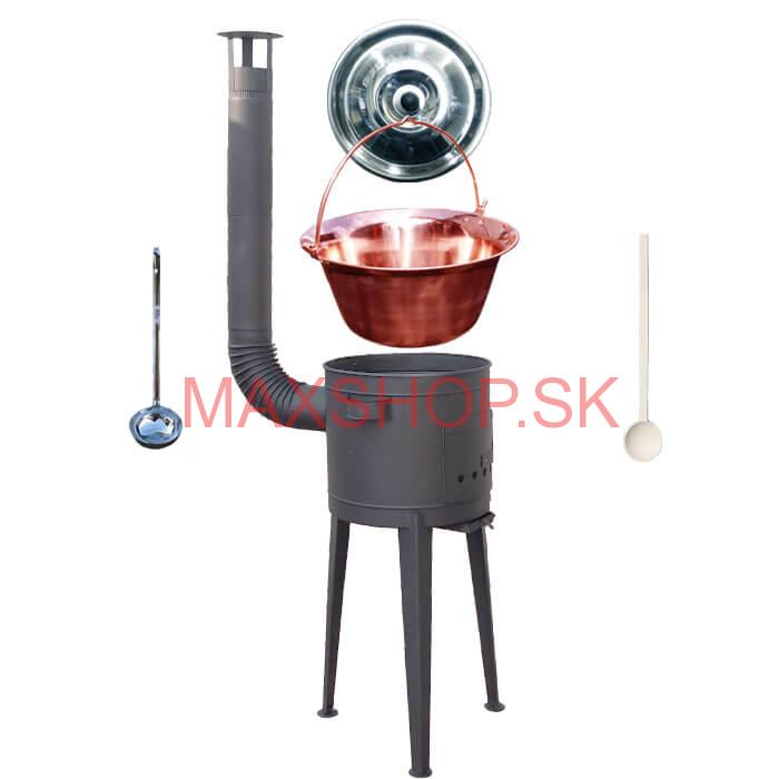 Kotlíkový gulášový set 36 PLUS 600 + medený kotlík 14 L (1,2 mm)