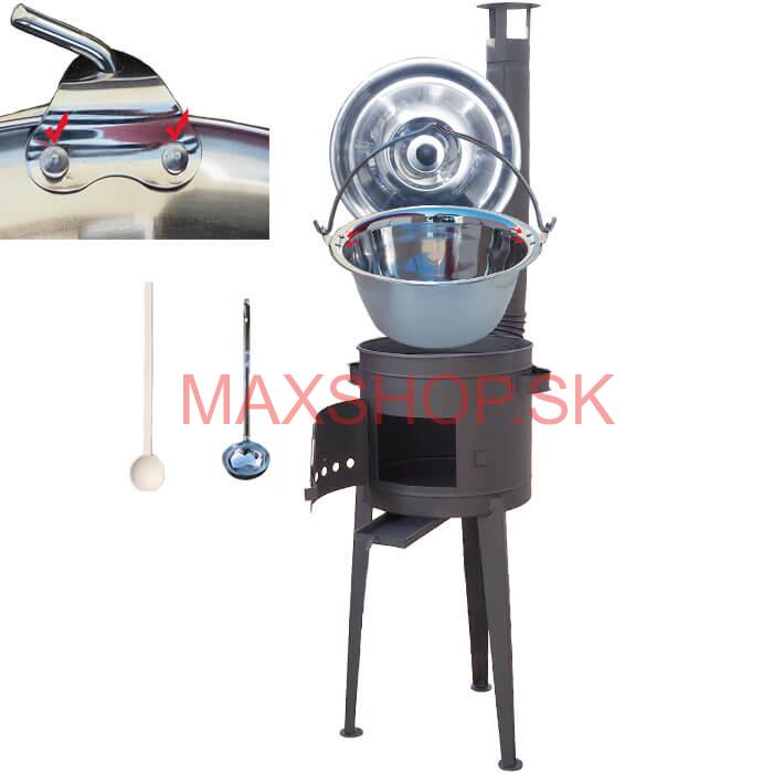 Kotlíkový gulášový set 42 PLUS 600 + nerezový kotlík 20 L (0,8 mm)