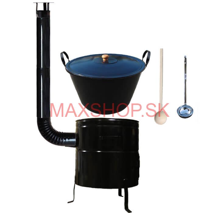 Smaltovaný kotol 50 L + kovová kotlina 50 cm BIG PARTY