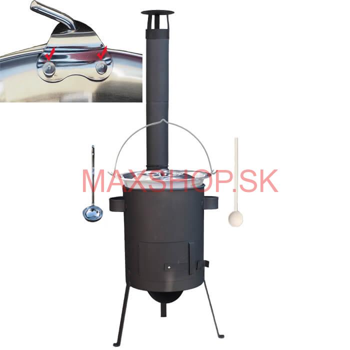 Antikorový kotlík 30 L (0,8 mm) + žiaruvzdorná kotlina 45 PLUS 600 4 MM