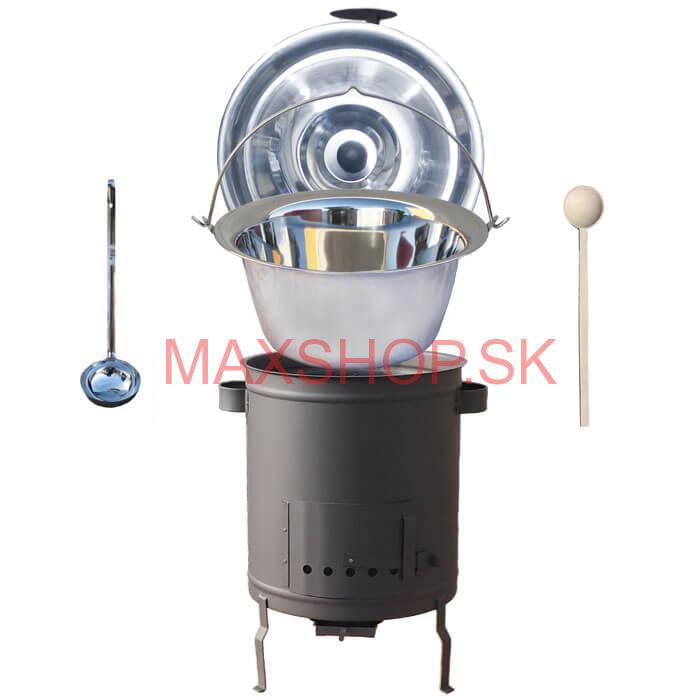 Nerezový kotlík 30 L (1,2 mm) + hrubostenná (1,5 mm) a žiaruvzdorná kotlina 45 PLUS 600