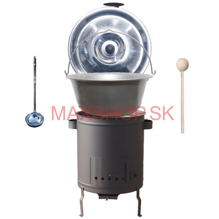 Nerezový kotlík 30 L (1,5 mm) + hrubostenná (1,5 mm) a žiaruvzdorná kotlina 45 PLUS 600