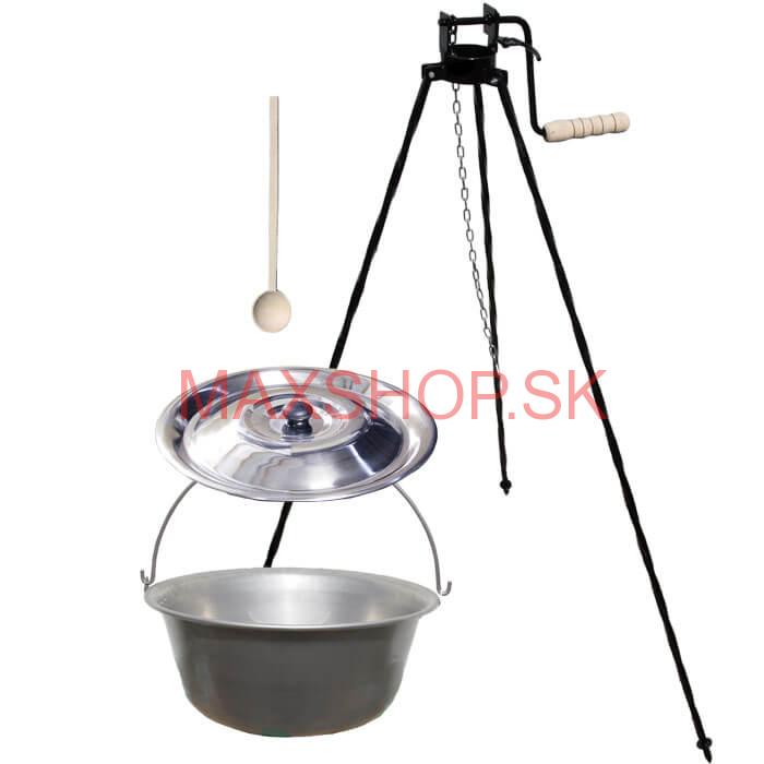 Nerezový kotlík 30 L (1,5 mm)+ stojan s kladkou VAR