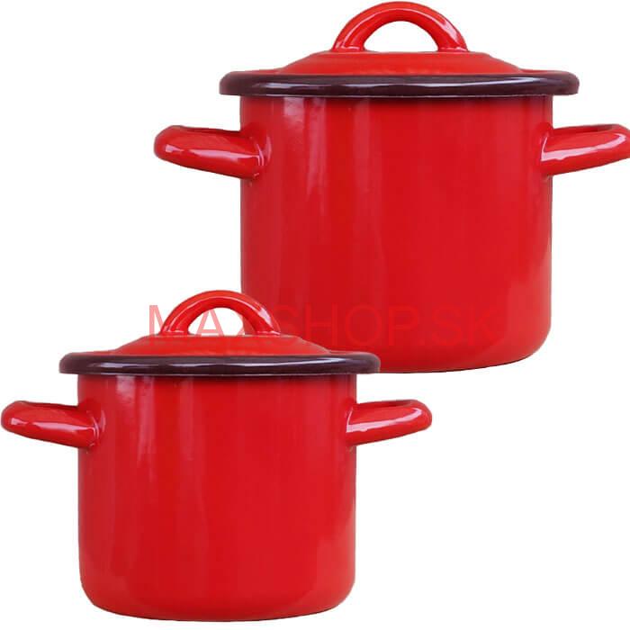 Smaltované hrnce s pokrievkami 1 L + 3 L Classic