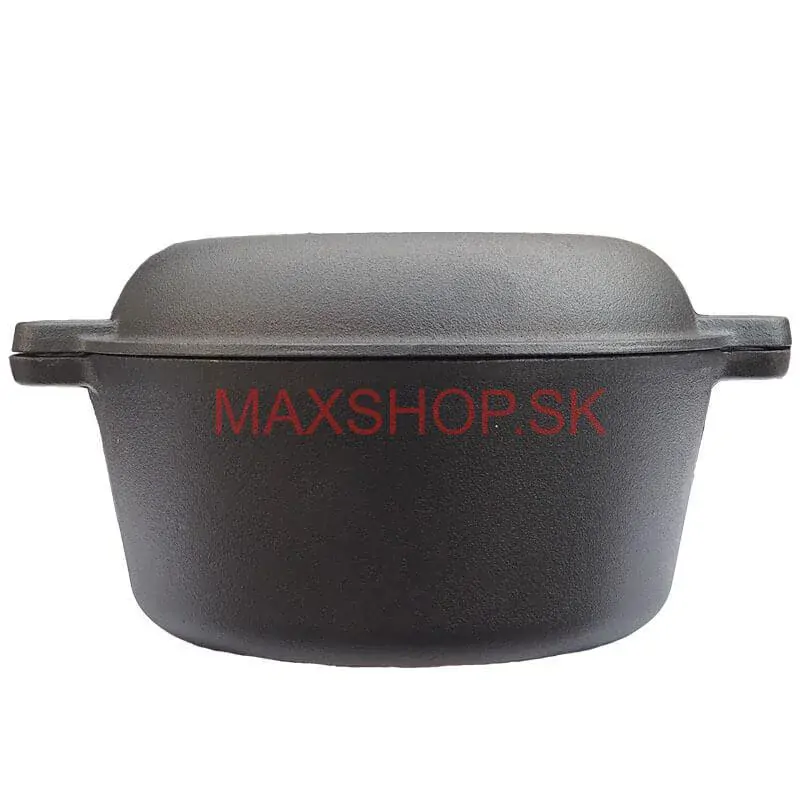 Liatinový hrniec s pokrievkou 2 v 1