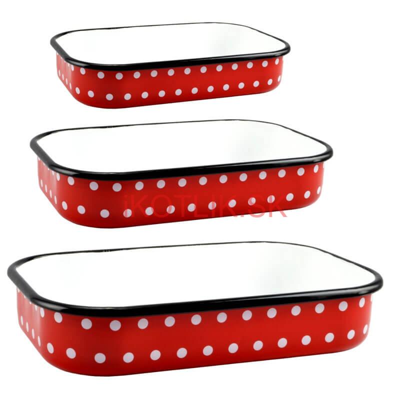 Smaltovane pekáče DECOR 3 ks