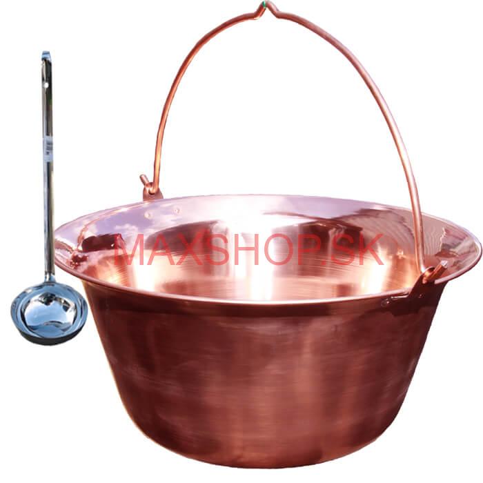 Medený kotlík 20 L + antikórová naberačka