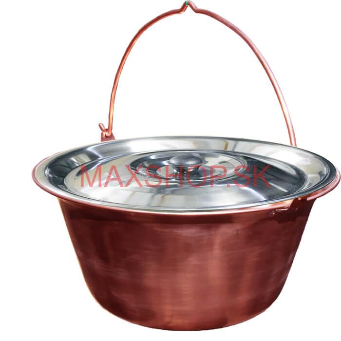 Medený kotlík 14 L + antikorová pokrievka