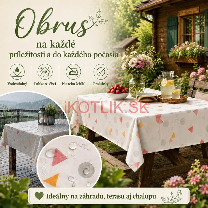 Umývateľný PEVA obrus Veselé tvary 137 × 183 cm