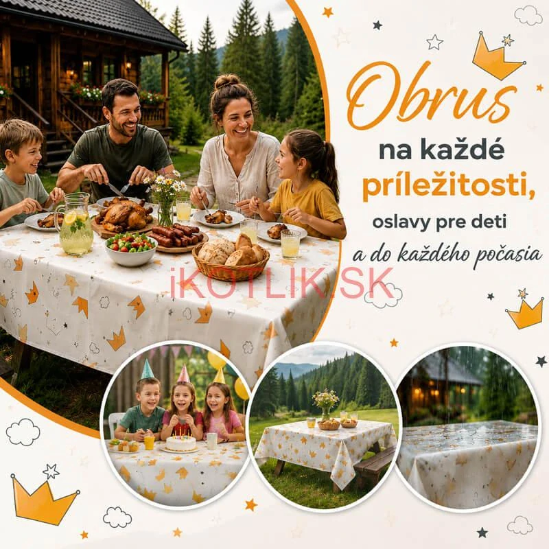 Detský umývateľný PEVA obrus Prince 137 × 183 cm