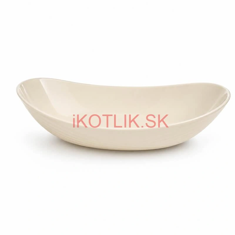 Plastová servírovacia miska loďka 28,5 cm – smotanová