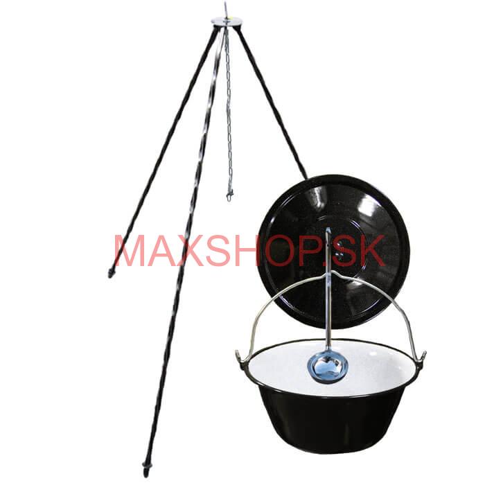 Smaltovaný kotlík 16 L + pokrievka + stojan