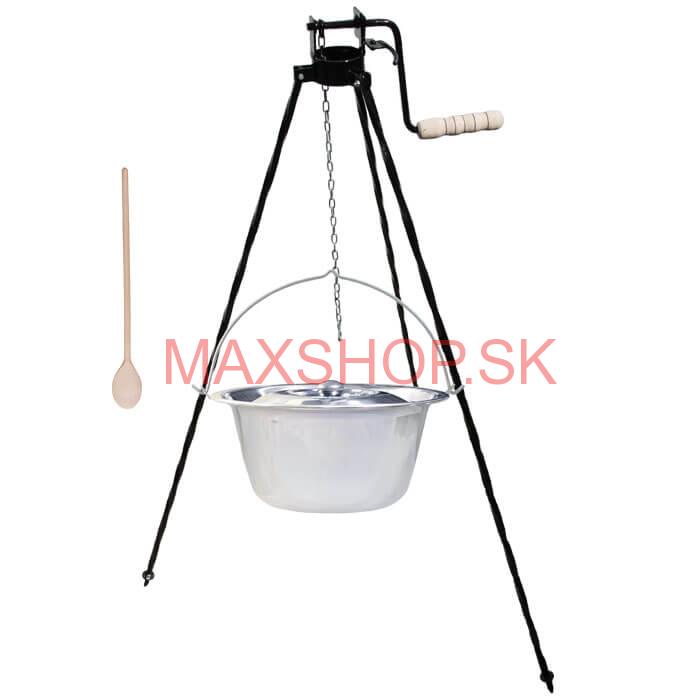 Antikorový kotlík 10 L (1,2 mm) + stojan s kladkou VAR