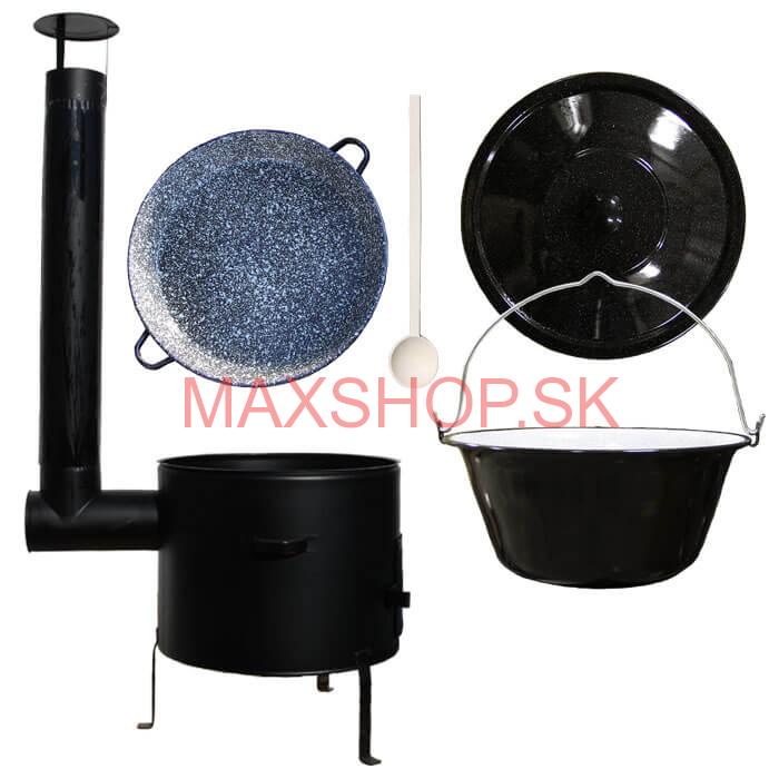 Kotlíkový gulášový Party set + smaltovaný kotlík 16 L