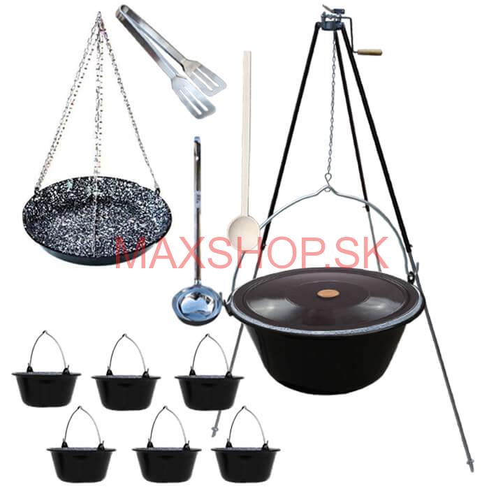 Kotlíková súprava 25 L SMALT + grilovacia panvica PARTY VAR