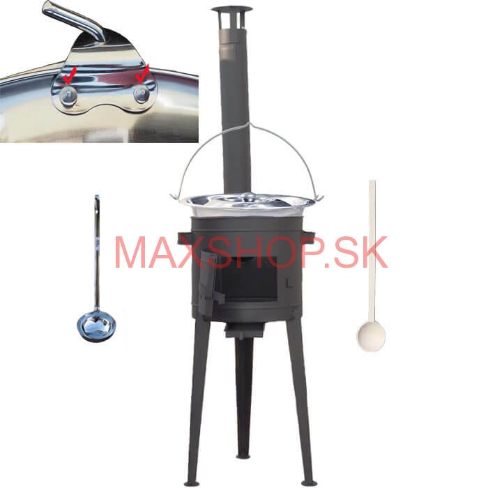 Kotlíkový gulášový set 42 PLUS 600 + nerezový kotlík 20 L (0,8 mm)