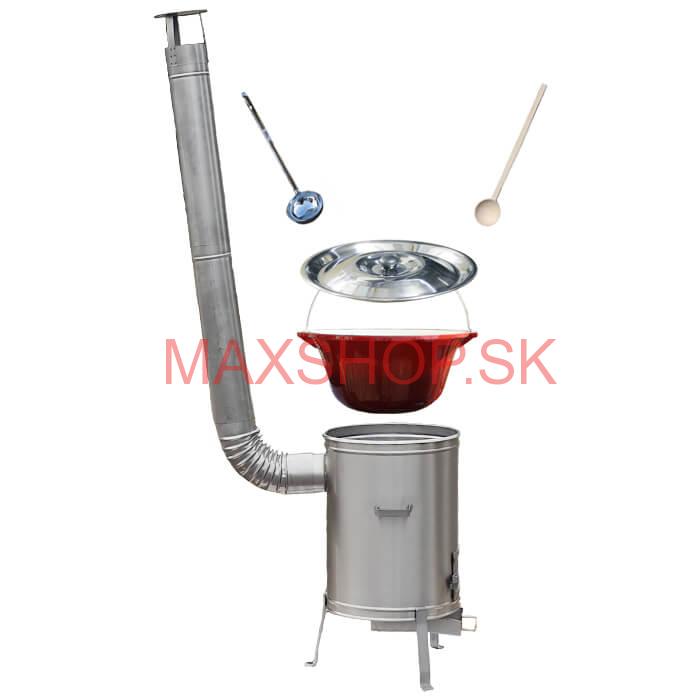 Liatinový kotlík so smaltovanou úpravou 16 L + Nerezová kotlina (Vysoká) 36 LUX