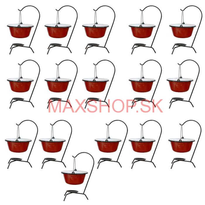 Servírovacia súprava SMALT RED 16 ks
