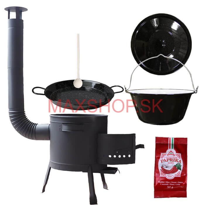 Smaltovaný kotlík 13 L + Paella smaltovaná panvica + nízka žiaruvzdorná kotlina 36 cm PLUS 600