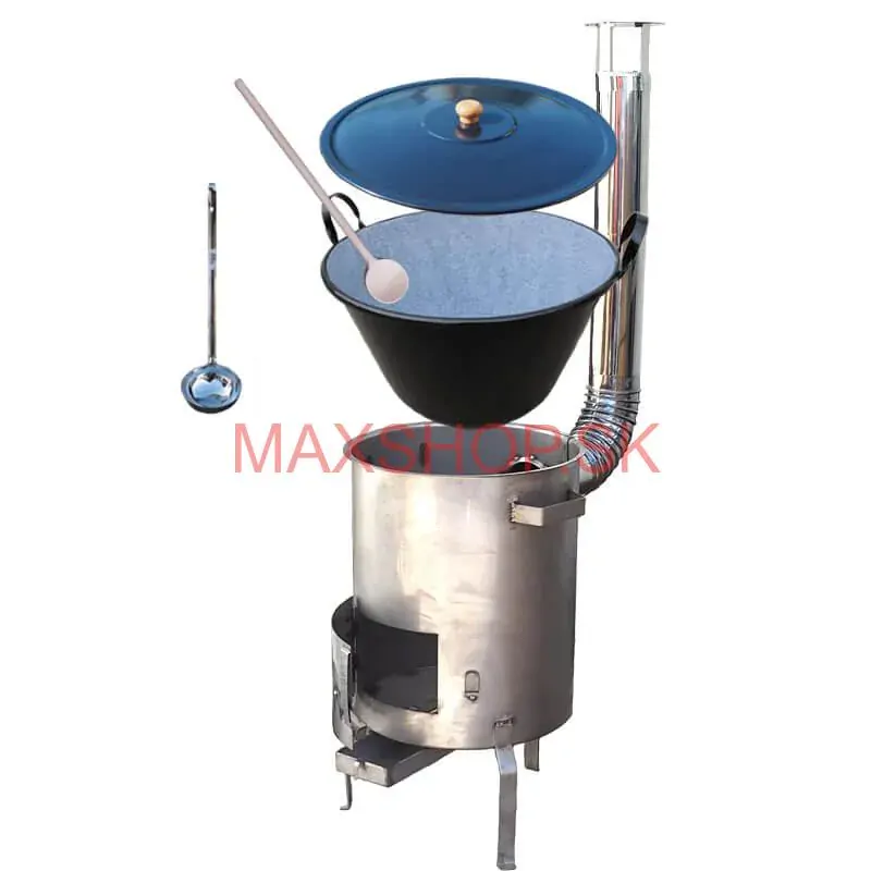 Zabíjačkový smaltovaný kotol 60 L + nerezová kotlina 1,5 mm 50 cm STRONG EXCLUSIVE