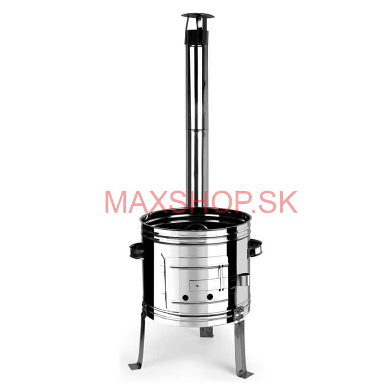 Smaltovaný kotlík 20 L + Nerezová kotlina 42 INOX + vareška + misky 12 ks