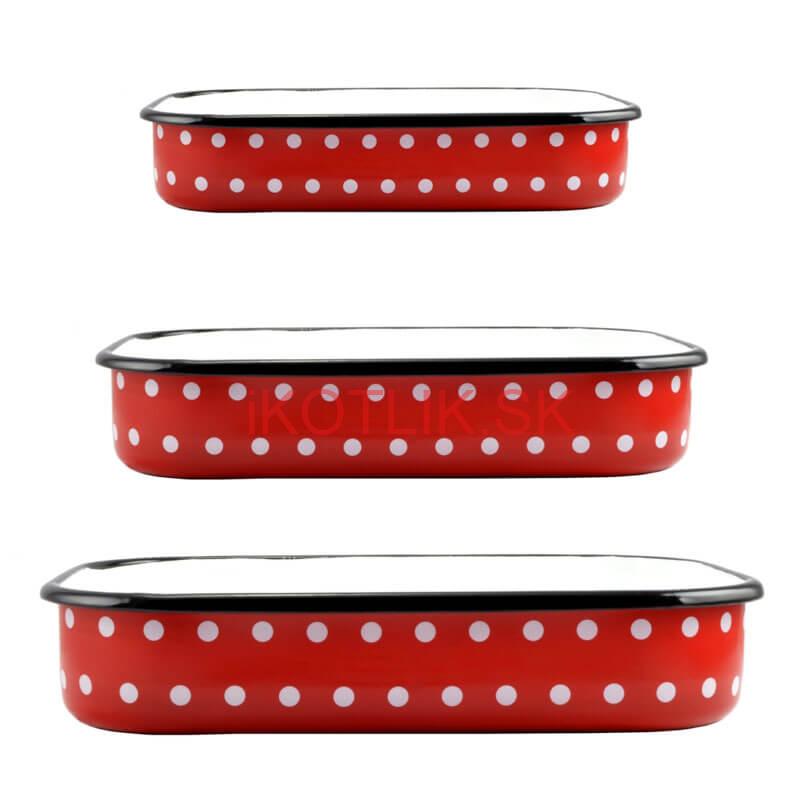 Smaltovane pekáče DECOR 3 ks