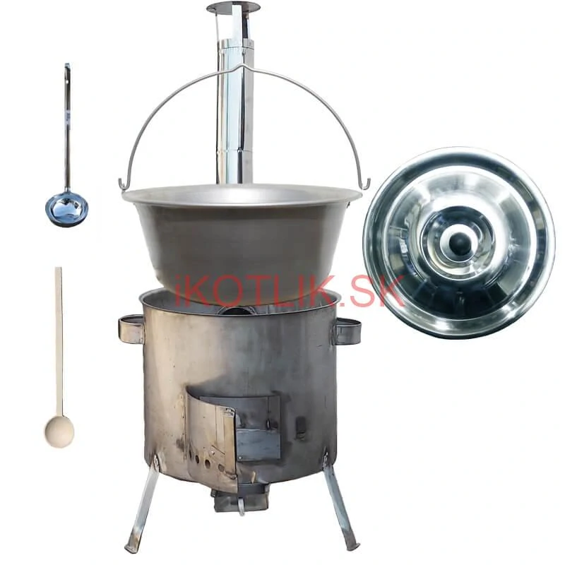 Nerezový kotlík 30 L (1,5 mm) + nerezová kotlina 45 cm (1,5 mm) STRONG CLASSIC