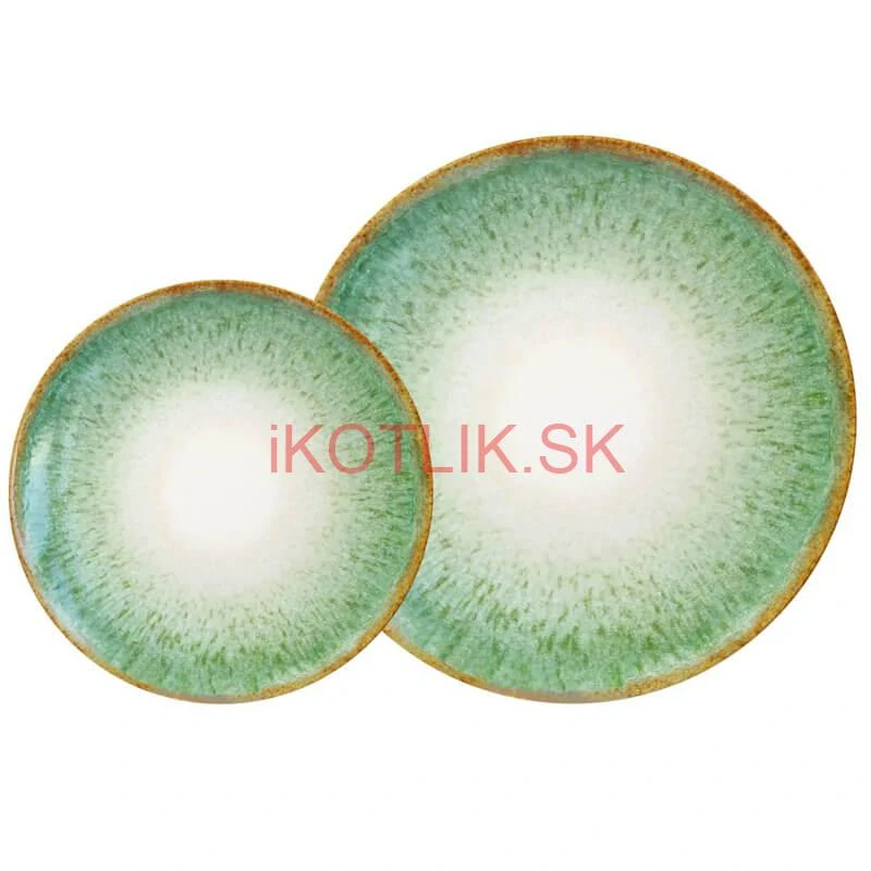 Súprava keramických tanierov 18 ks GREEN