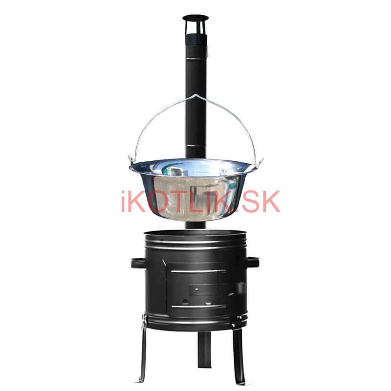 Nerezový kotlík 22 L + kovová kotlina 42 (KOV) + demontovateľné nožičky