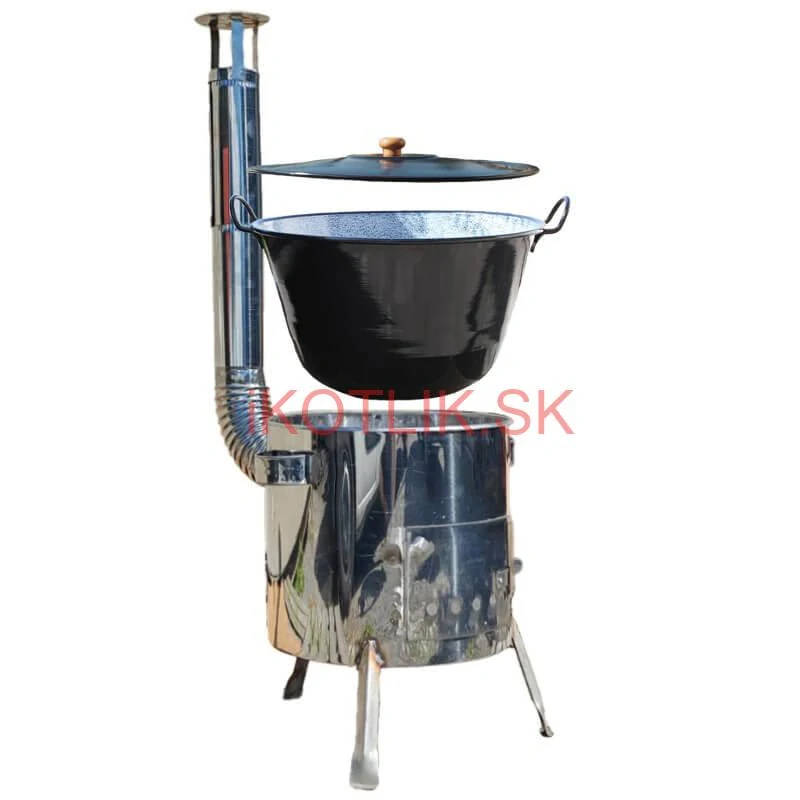 Smaltovaný kotol 60 L + nerezová kotlina 53 cm LUSTRO