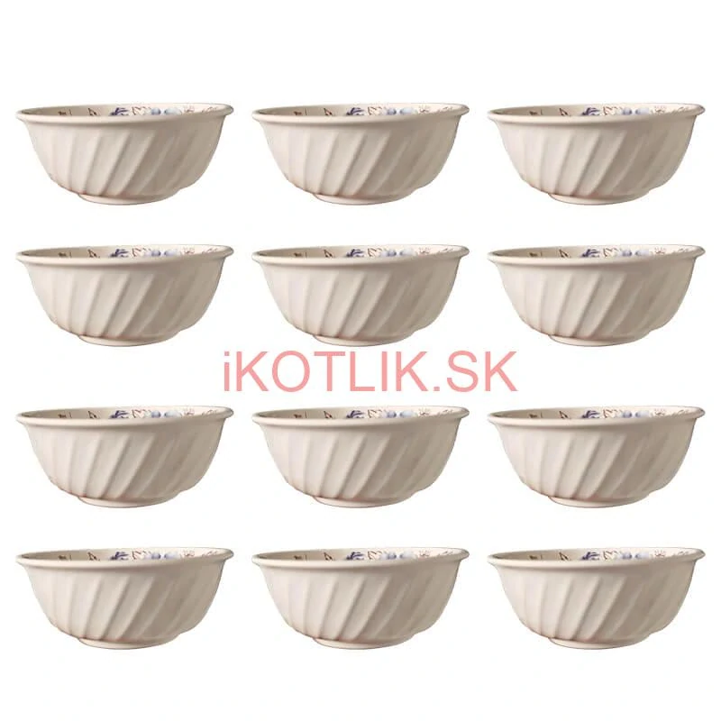 Plastová miska s kvetinovým vzorom (750 ml) – teraz v sade 12 kusov!