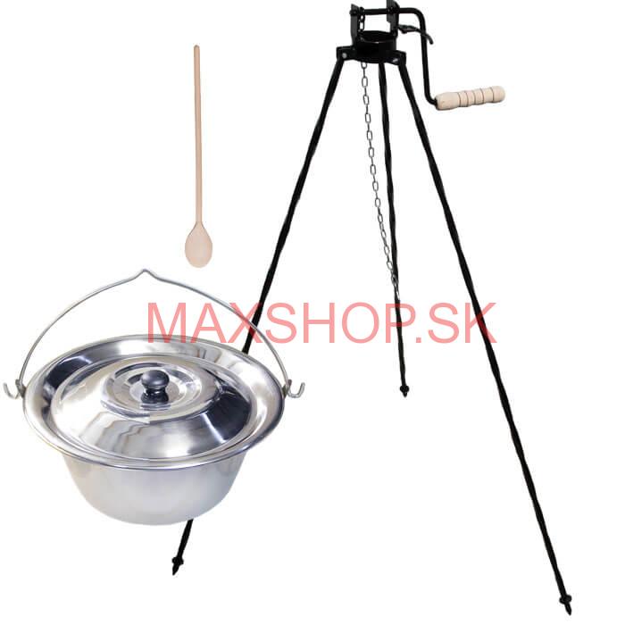 Antikorový kotlík 10 L (1,2 mm) + stojan s kladkou VAR