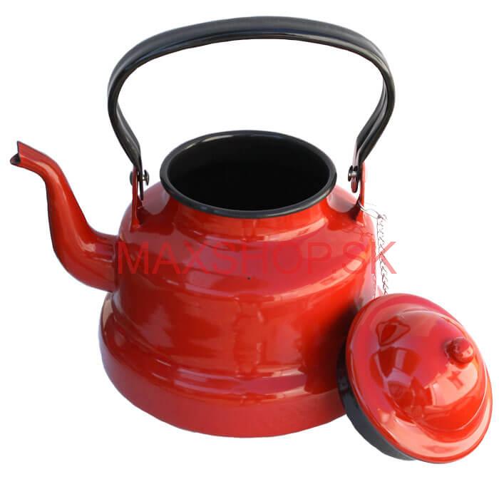 Smaltovaný čajník 1 L RED