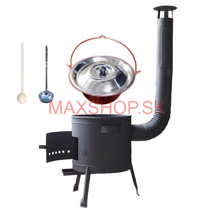 Kotlíkový gulášový set 36 PLUS 600 + medený kotlík 14 L (1,2 mm)