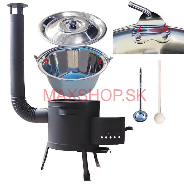 Kotlíkový gulášový set 42 PLUS 600 + nerezový kotlík 20 L (0,8 mm)