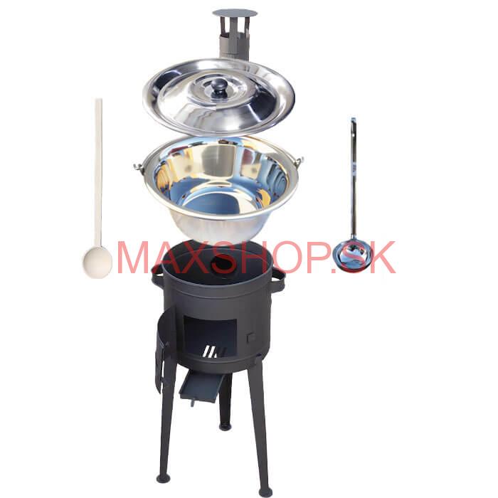 Kotlíkový gulášový set 42 PLUS 600 + nerezový kotlík 22 L (0,8 mm)