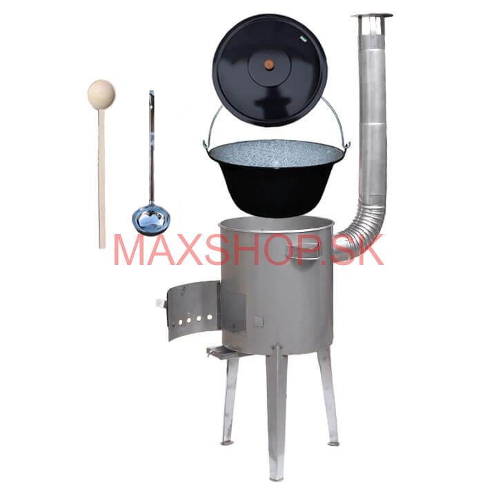 Smaltovaný kotlík 20 L (1,2 mm) + nerezová kotlina 42 cm LUXUS