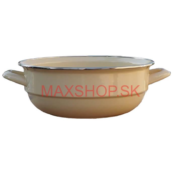 Smaltovaná misa 24 cm bežová